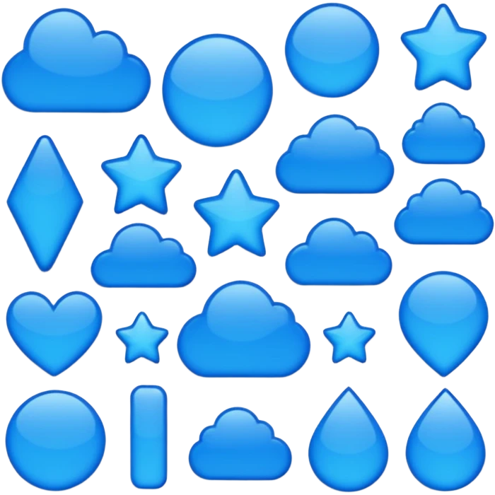 استیکر های آبی emoji
