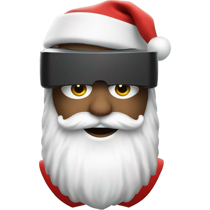 Santa using a white VR headset  emoji