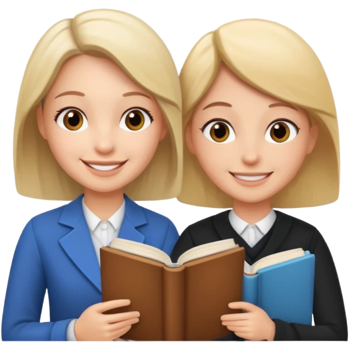 A teacher and a student having a conversation. emoji