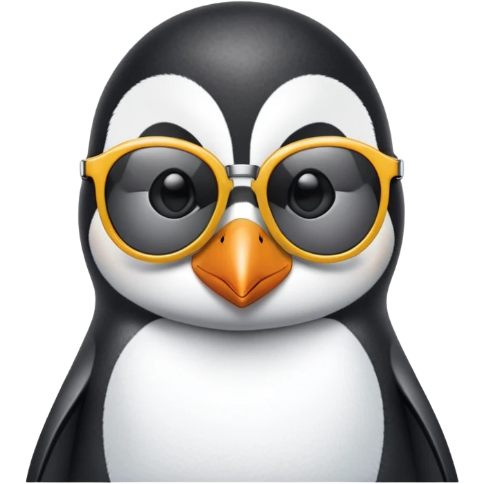 pinguino usando lentes de sol asi bien cool emoji