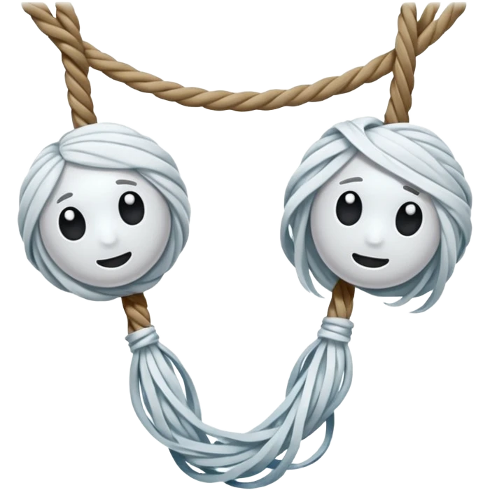 two ends of the thread emoji