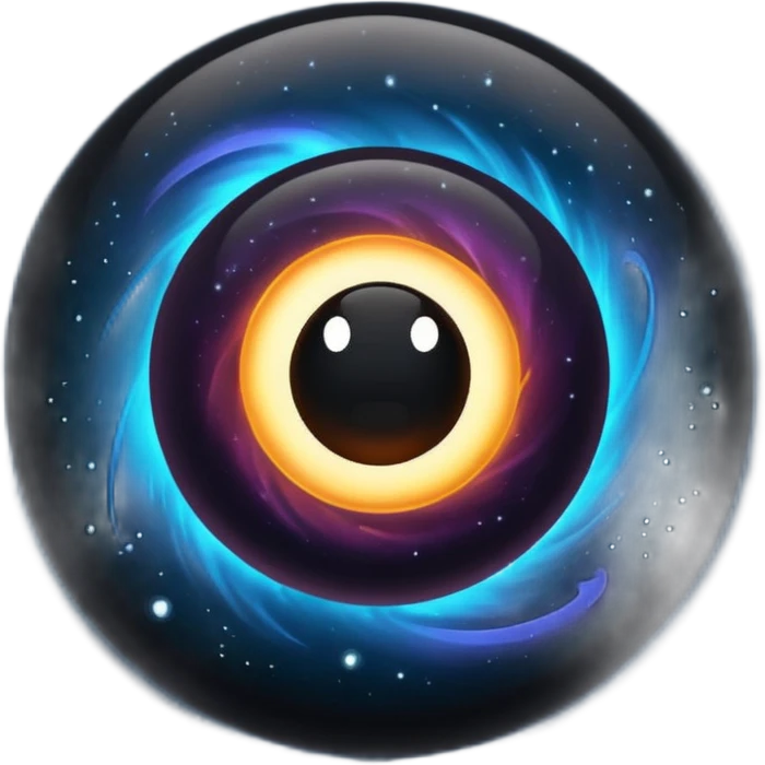 An image of a black whole emoji