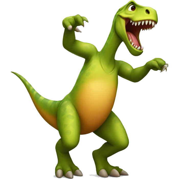 Dancing dinosaur  emoji