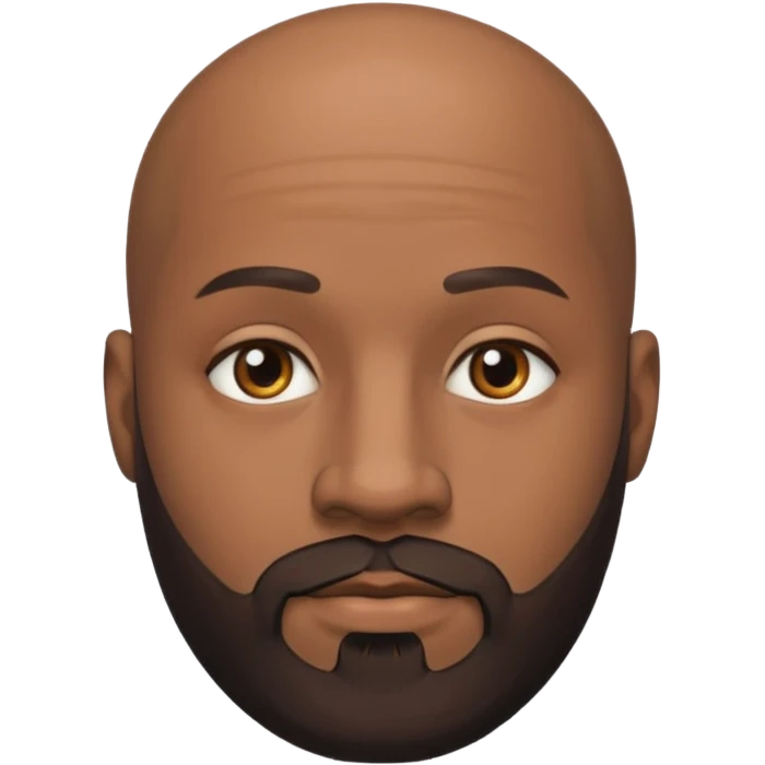 Bearded bald black man  emoji
