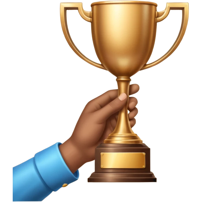 hand holding trophy emoji