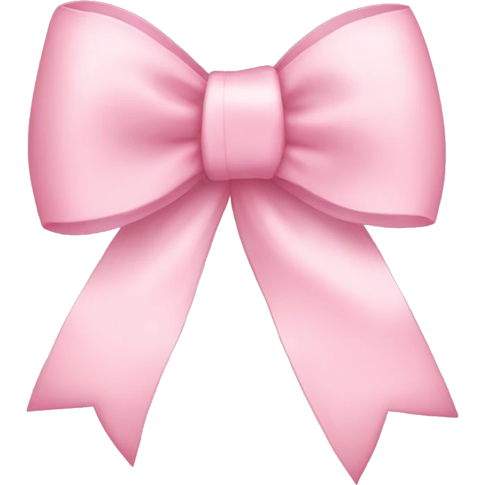 light pink ribbon bow emoji