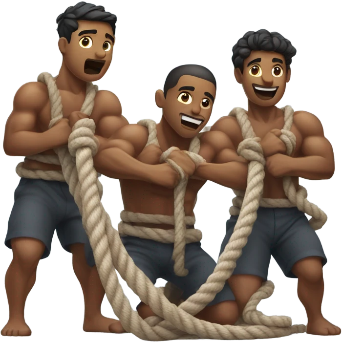 team pulling rope emoji