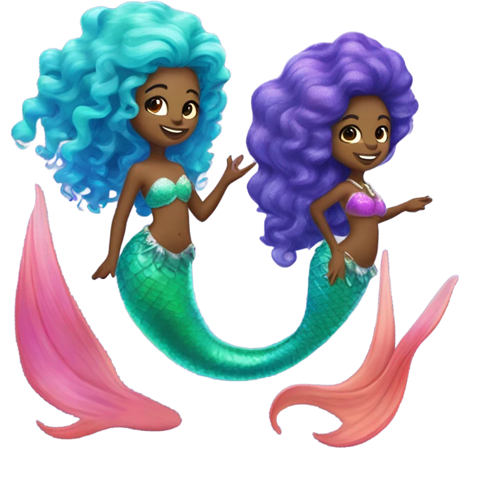 ￼ Berlin and Aviv as mermaids ￼ emoji