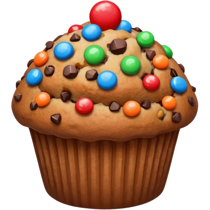 muffin with candy emoji