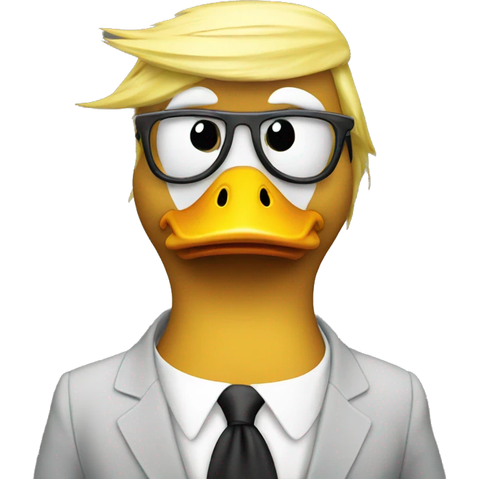 Donald trump as a duck emoji