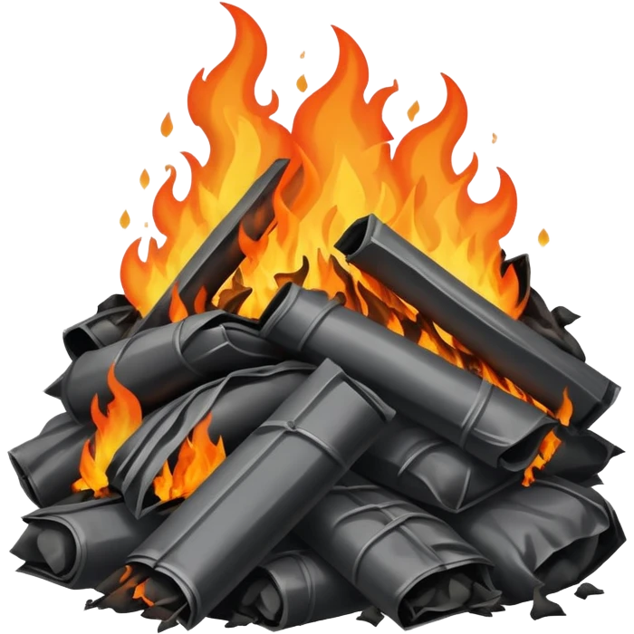 Burning garbage emoji