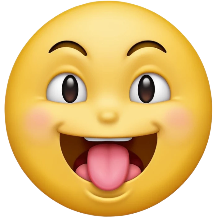 original emoji look yellow circle with winkey face tongue out and cringey emoji