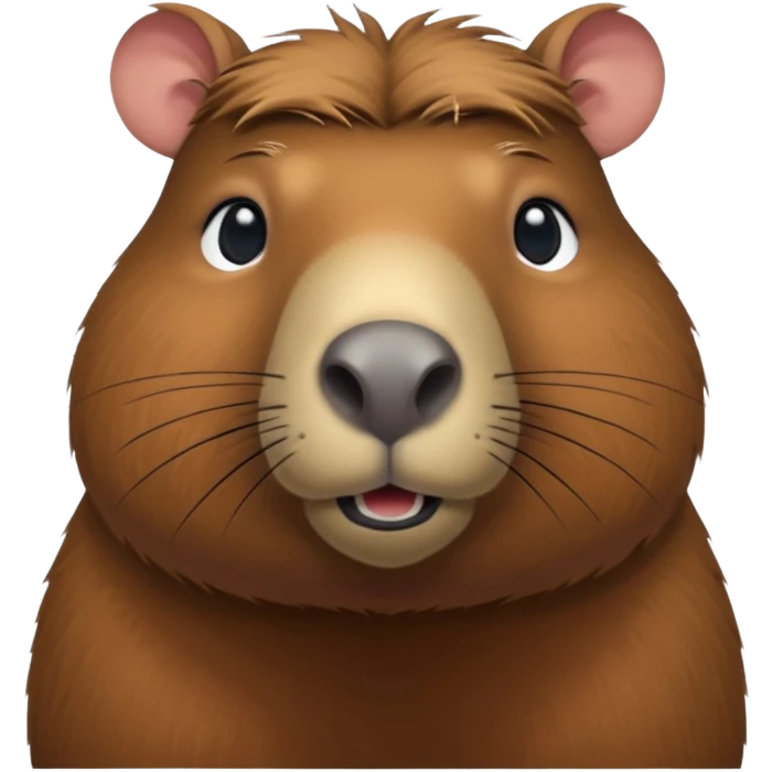 An animatronic capybara emoji