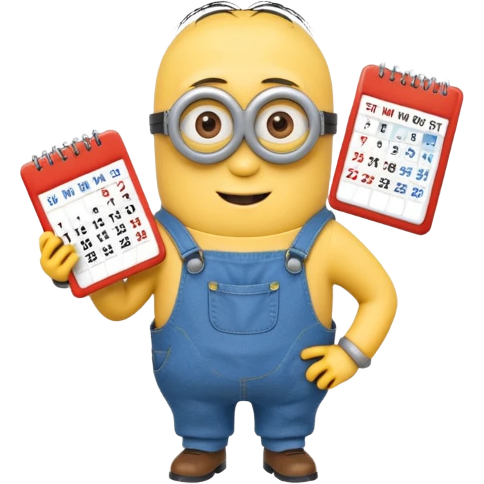 Minion with 51 day calendar  emoji