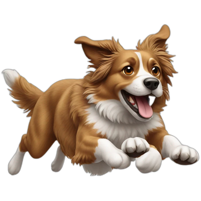 Jumping Aussie dog emoji