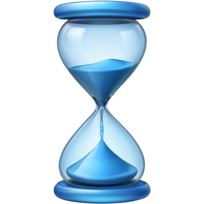 blue hourglass emoji