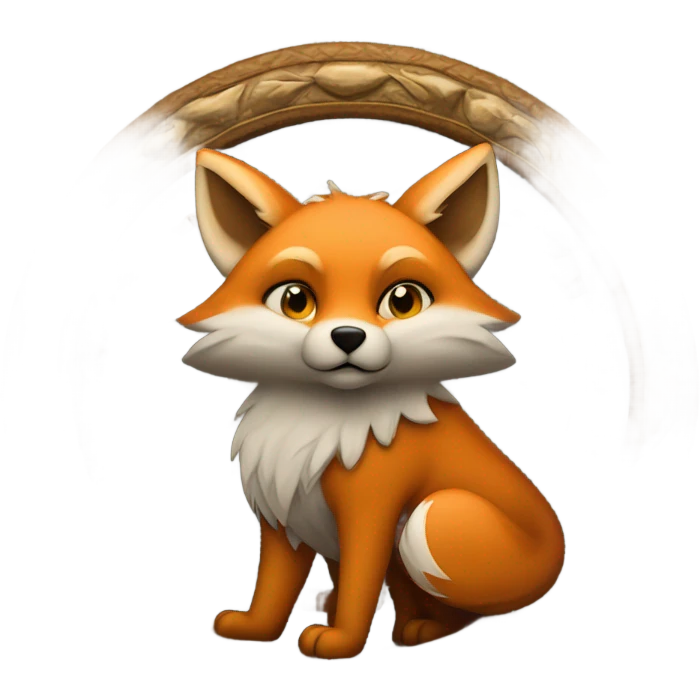Fox with a shield emoji