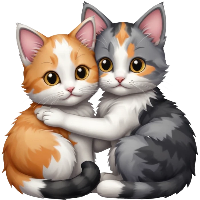 Kittens cuddling  emoji