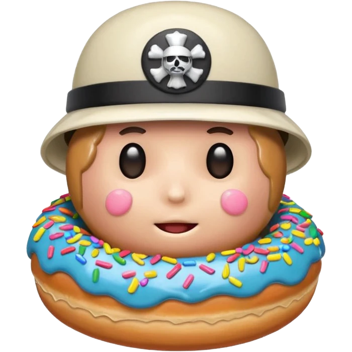 Donut with trooper hat emoji