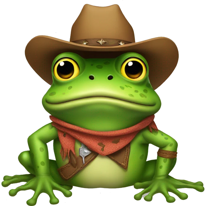 Cowboy frog emoji