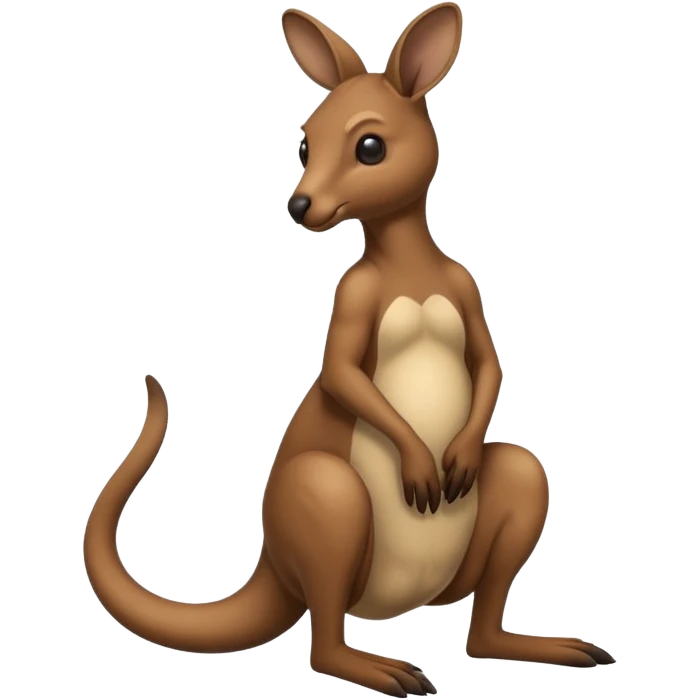 Kangaroo having a poo emoji