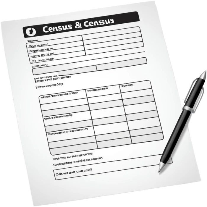 A census form emoji