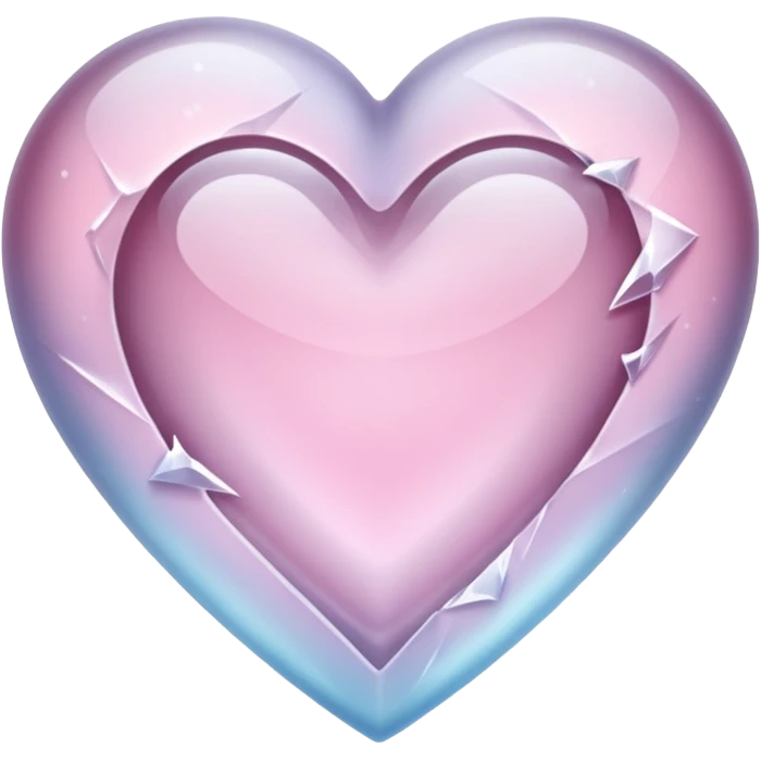 хрустальное матовое   сердце   emoji