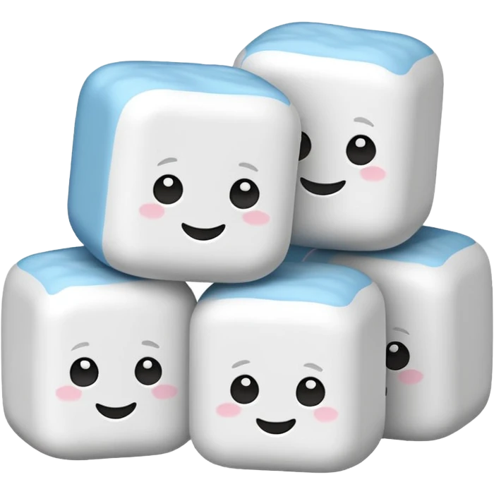 a few marshmallows, simple, clear without faces emoji