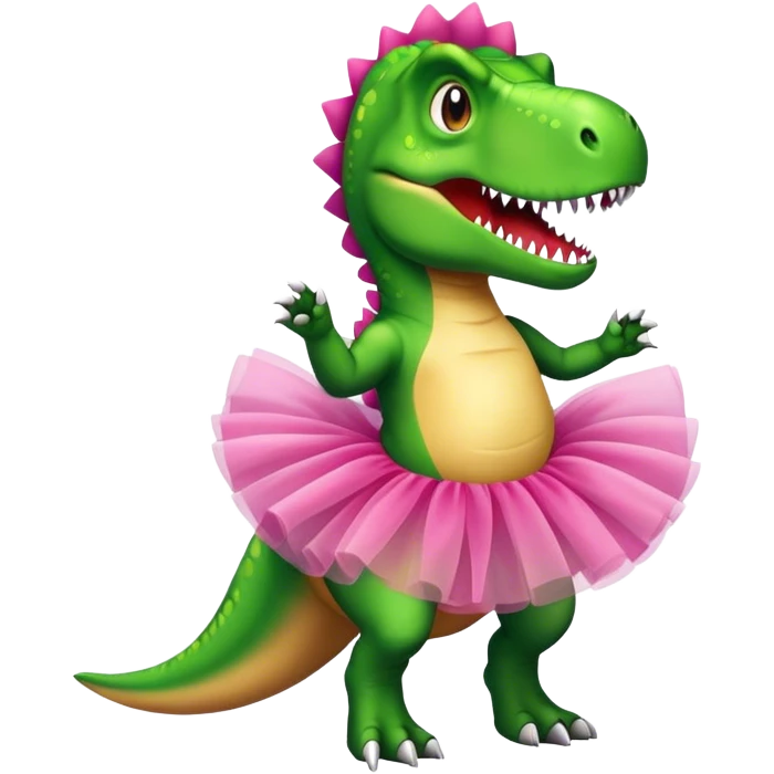 T-rex wearing a tutù  emoji