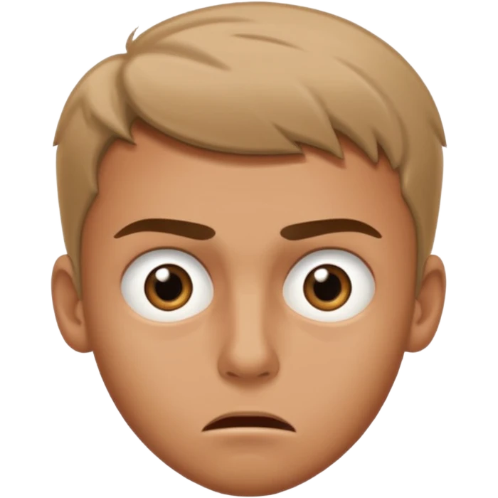 Young man showing possibly emoji
