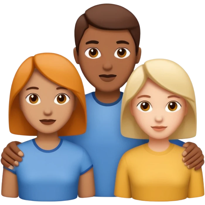 now a icon of three people isometric emoji