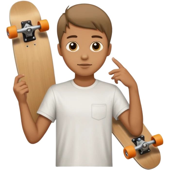 Skateboarder with taper haircut emoji