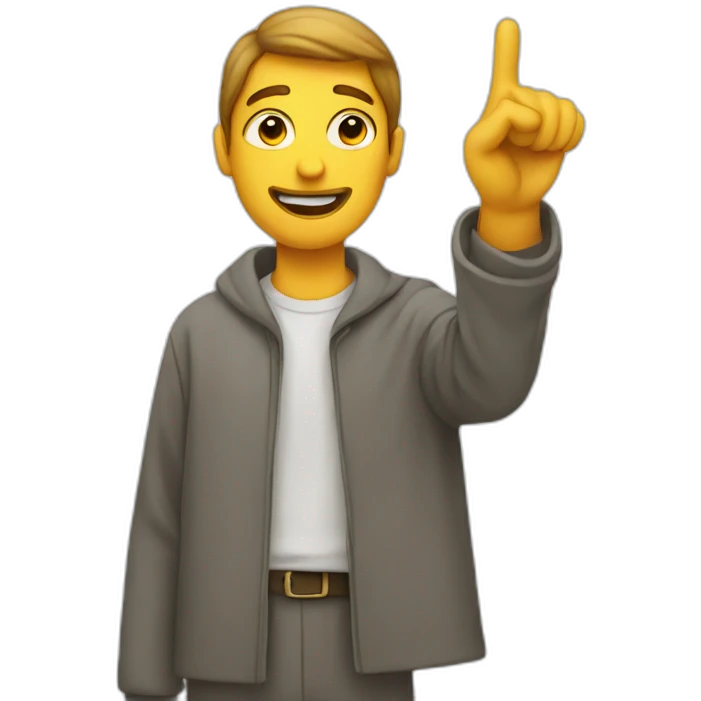 person pointing cross emoji