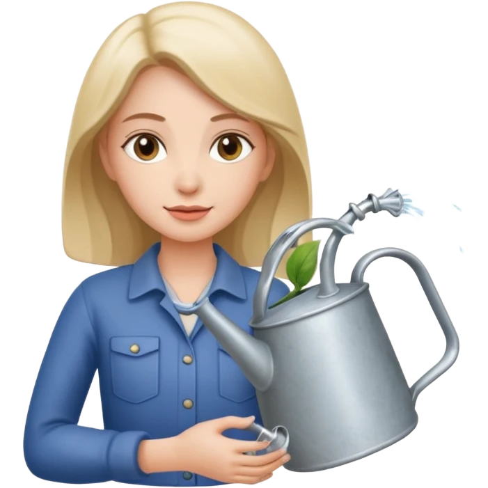 woman with watering pot emoji