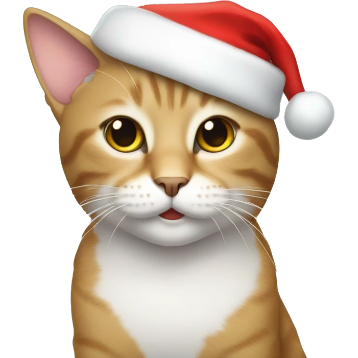 Cat with a Santa hat  emoji