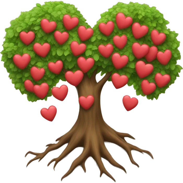 hearts tree emoji
