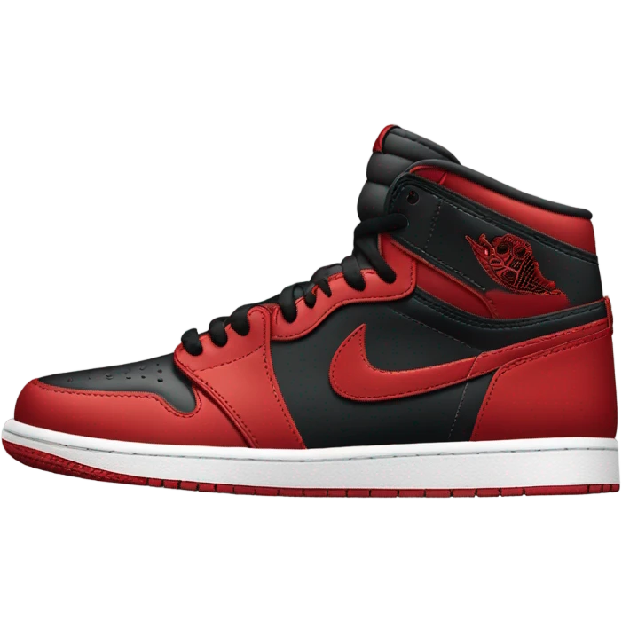 Black and red Jordan 1 single shoe emoji
