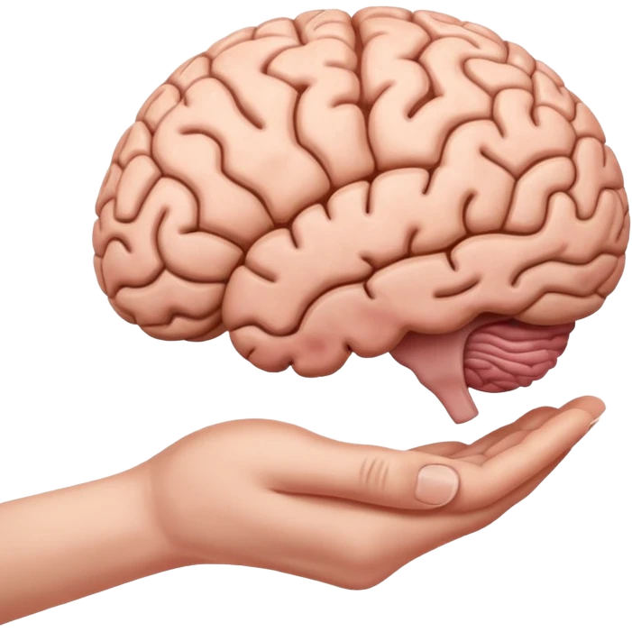 🧠🫴🏻 emoji