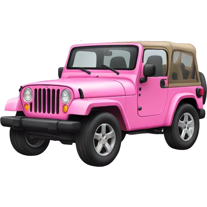 Pink Jeep emoji