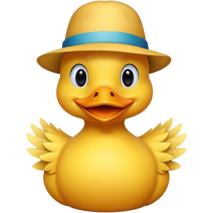 carnival duck with hat emoji