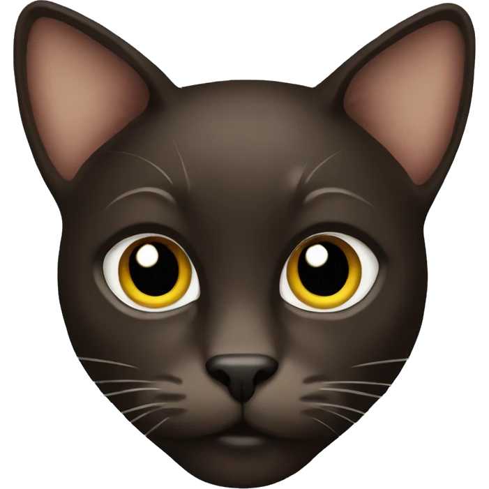 dark brown cat emoji
