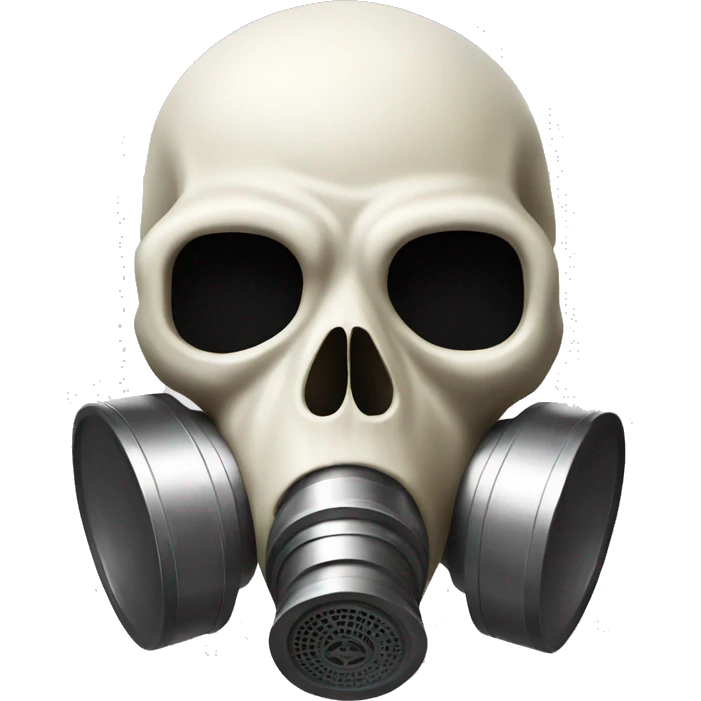 Bone Skull with gas mask emoji
