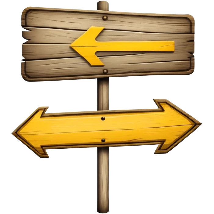 Camino de Santiago road sign with yellow arrow emoji