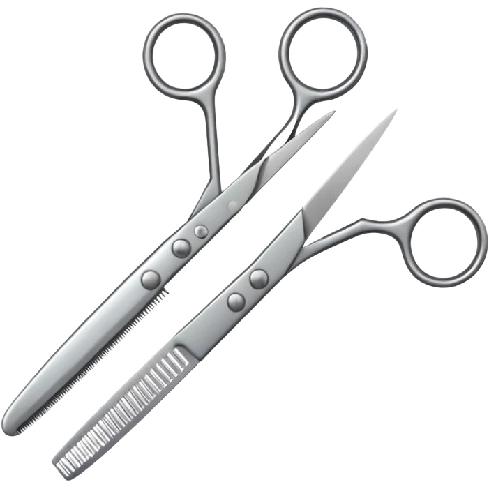 barber shop, scissors & comb. emoji