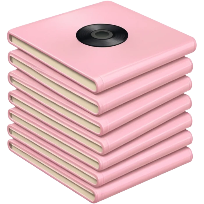Vintage pale pink vinyl emoji