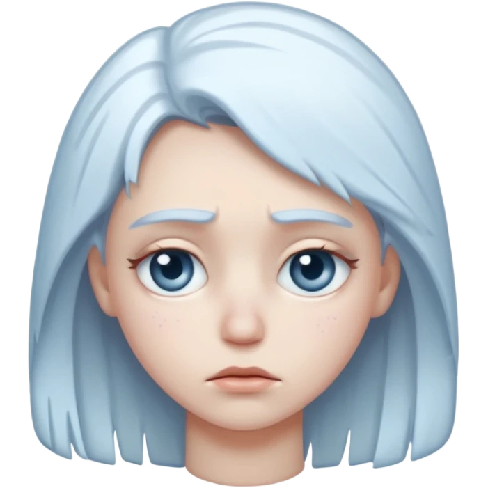 Frozen icy sad face emoji