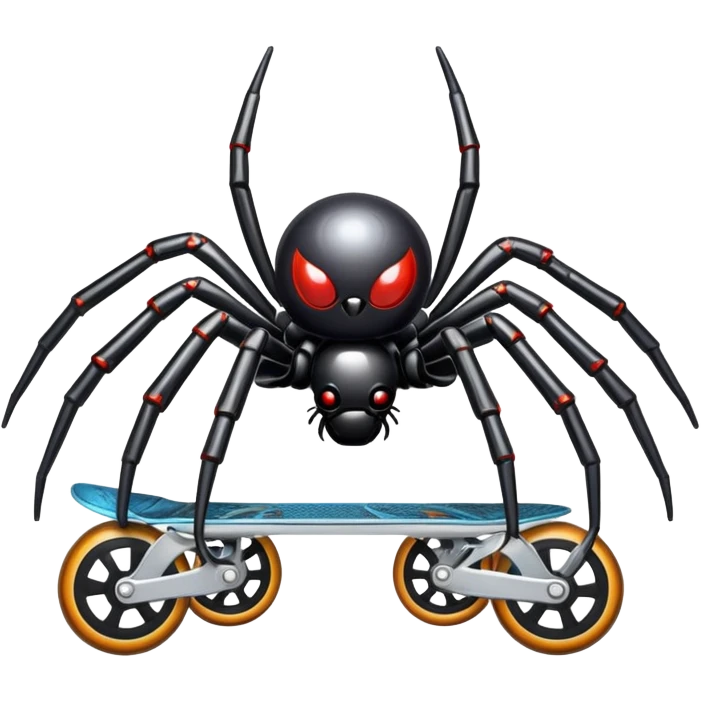 Spider with rollerblades  emoji
