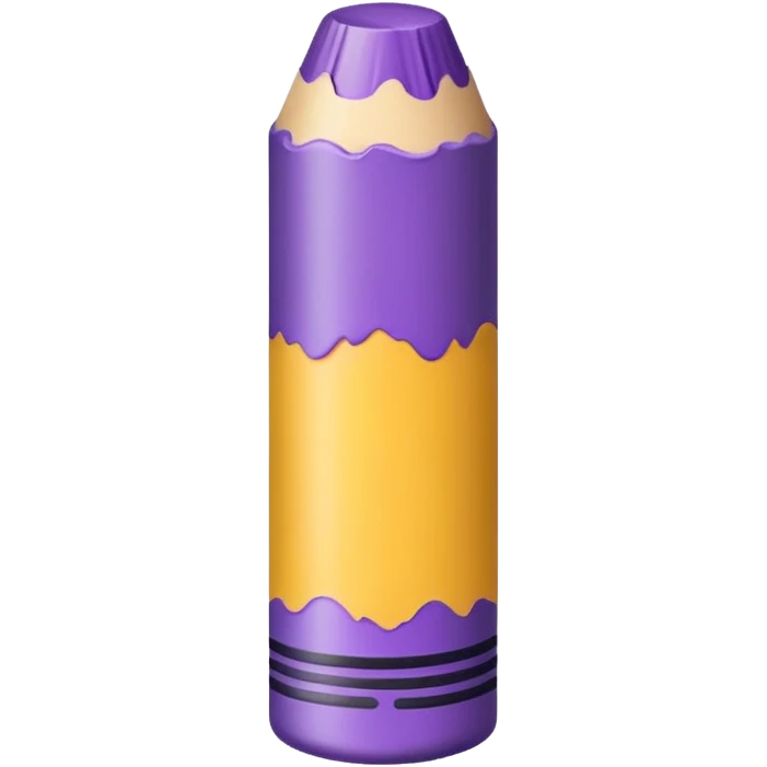 Fat purple crayon  emoji