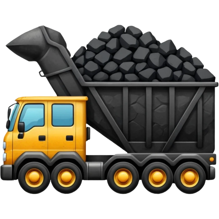 truck with coal ore emoji