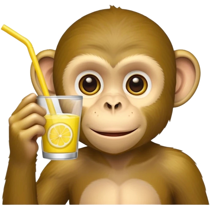 monkey drink lemon juice emoji